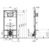 Скрытая система инсталляции ALCAPLAST AM1101/1200 SLIM для сухой установки (для гипсокартона)
