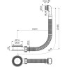 Слив-перелив ALCAPLAST A328B для умывальника, белый
