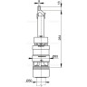 Сливной механизм ALCAPLAST A07 для низко расположенного бачка UNI DUAL