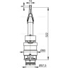 Сливной механизм ALCAPLAST A06-850 для сниженной системы инсталляции