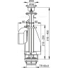 Сливной механизм ALCAPLAST A08A с двойной кнопкой