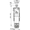 Сливной механизм ALCAPLAST A05-CHROM с удлиненной стоп-кнопкой