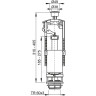 Сливной механизм ALCAPLAST A2000-CHROM со стоп-кнопкой