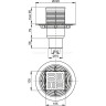 Сливной трап ALCAPLAST APV203 105х105/50/75, подводка – прямая