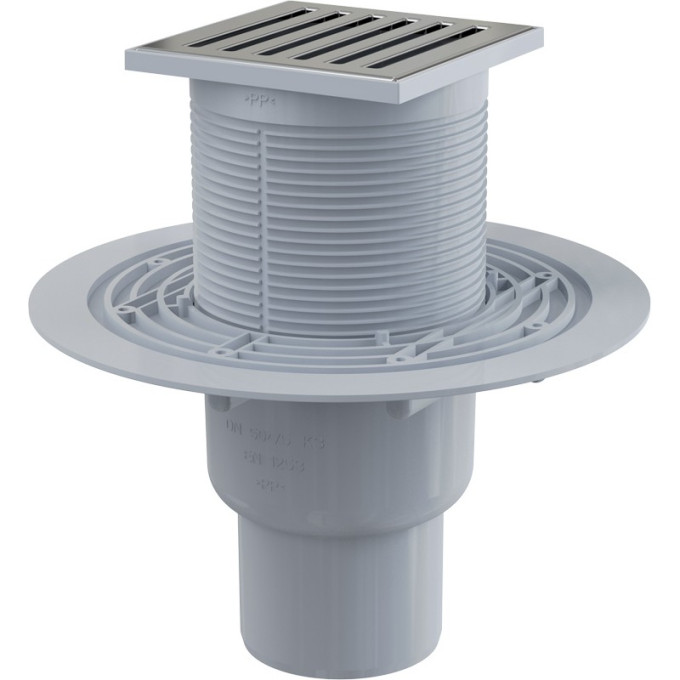 Сливной трап ALCAPLAST APV203 105х105/50/75, подводка – прямая