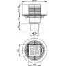Сливной трап ALCAPLAST APV2311 105х105/50/75, подводка – прямая