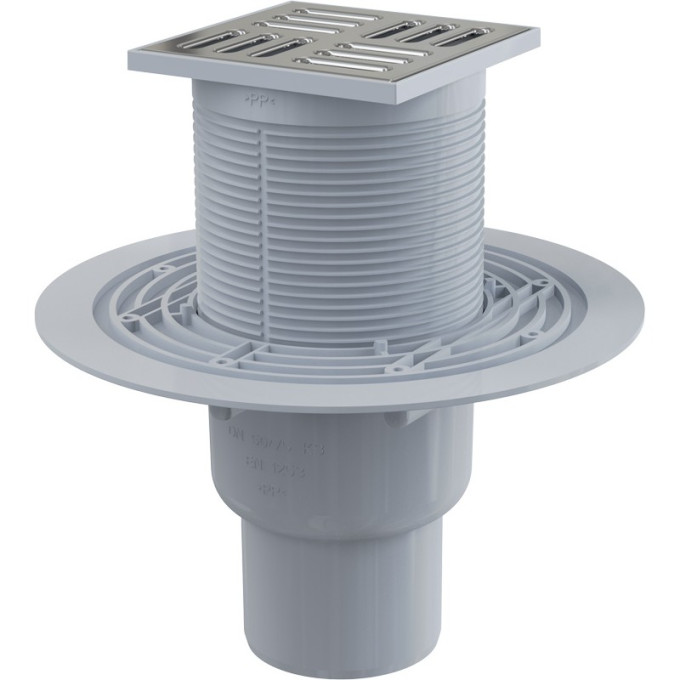 Сливной трап ALCAPLAST APV2311 105х105/50/75, подводка – прямая