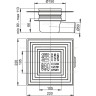Сливной трап ALCAPLAST APV26C, 105х105/50 для установки снаружи