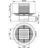 Сливной трап ALCAPLAST APV103, 105х105/50, подводка боковая