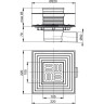 Сливной трап ALCAPLAST APV1324, 105х105/50, подводка боковая