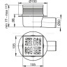 Сливной трап ALCAPLAST APV26, 105х105/50, подводка боковая