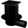Сливной трап ALCAPLAST APV31BLACK, 105х105/50 подводка боковая, решетка – черный матовый
