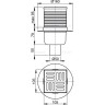 Сливной трап ALCAPLAST APV2, 105х105/50, подводка прямая
