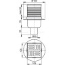 Сливной трап ALCAPLAST APV32, 105х105/50, подводка прямая