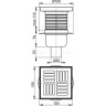Сливной трап ALCAPLAST APV6411, 150х150/50, подводка прямая