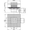 Сливной трап ALCAPLAST APV3344 подводка боковая