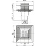 Сливной трап ALCAPLAST APV4344 подводка прямая, 105х105/50/75