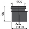 Соединитель комплект ALCAPLAST M907 для 90/110