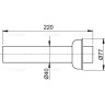 Труба с обрамлением ALCAPLAST P046 Ø40