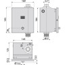 Устройство автоматического смыва ALCAPLAST ASP3-KBT для унитаза с возможностью мануального смыва, нержавеющая сталь, 6V (Батарея питания)