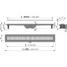 Водоотводящий желоб ALCAPLAST APZ10 SIMPLE AG100401650 с порогами для перфорированной решетки