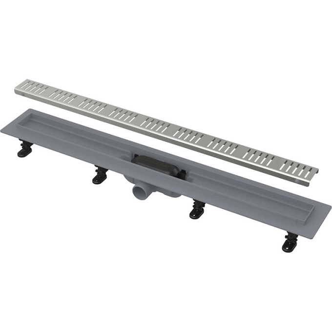Водоотводящий желоб ALCAPLAST APZ10 SIMPLE AG100401750 с порогами для перфорированной решетки