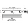 Водоотводящий желоб ALCAPLAST APZ13-DOUBLE9 с двухсторонней решеткой DOUBLE