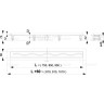 Водоотводящий желоб ALCAPLAST APZ8 SIMPLE AG100101650 с порогами для перфорированной решетки