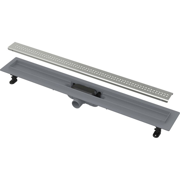 Водоотводящий желоб ALCAPLAST APZ9 SIMPLE AG100201550 с порогами для перфорированной решетки