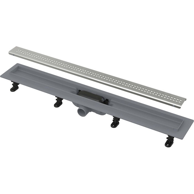 Водоотводящий желоб ALCAPLAST APZ9 SIMPLE AG100201750 с порогами для перфорированной решетки