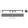 Водоотводящий желоб ALCAPLAST APZ2012-850 OPTIMAL с порогами, для решетки или решетки под плитку, без гидрозатвора