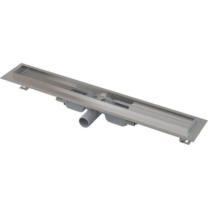 Водоотводящий желоб ALCAPLAST APZ106-850 PROFESSIONAL с порогами для цельной решетки, низкий, горизонтальный слив