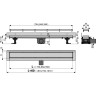 Водоотводящий желоб ALCAPLAST APZ23-DOUBLE9-750 с двухсторонней решеткой DOUBLE