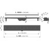 Водоотводящий желоб ALCAPLAST AG101101650 с порогами для перфорированной решетки