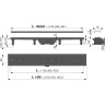 Водоотводящий желоб ALCAPLAST AG101101750 с порогами для перфорированной решетки