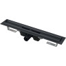 Водоотводящий желоб ALCAPLAST APZ1BLACK-300 с порогами для перфорированной решетки, черный матовый