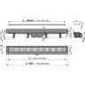 Водоотводящий желоб ALCAPLAST APZ30-750M с порогами для перфорированной решетки и фиксированным воротником к стене
