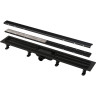 Водоотводящий желоб ALCAPLAST APZ19BLACK-750 с порогами для решетки или под кладку плиткичерный