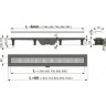 Водоотводящий желоб ALCAPLAST SIMPLE APZ10-650M с порогами для перфорированной решетки