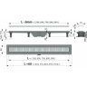 Водоотводящий желоб ALCAPLAST SIMPLE APZ10-850M с порогами для перфорированной решетки