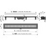 Водоотводящий желоб ALCAPLAST SIMPLE APZ10-950M с порогами для перфорированной решетки