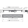 Водоотводящий желоб ALCAPLAST SIMPLE APZ8-850M с порогами для перфорированной решетки