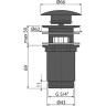 Водослив ALCAPLAST A396BLACK для умывальника 5/4
