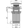 Водослив ALCAPLAST A392-GM-B для умывальника click/clack 5/4