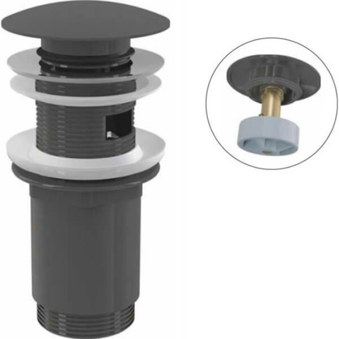 Водослив ALCAPLAST A392-GM-P для умывальника click/clack 5/4