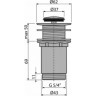 Водослив ALCAPLAST A394 для умывальника click/clack 5/4