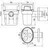 Воронка с шариком ALCAPLAST AG210401232 для сбрасываемого конденсата с держателем для трубок