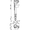 Впускной механизм ALCAPLAST A18-1/2 с нижней подводкой и металлической резьбой 1/2