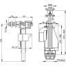 Выпускной комплект ALCAPLAST с двойной кнопкой 1/2