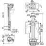 Выпускной комплект ALCAPLAST с двойной кнопкой, SA08S 1/2